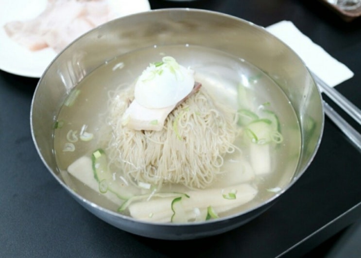  강남 청담동 평양냉면 맛집 피양옥 물냉면 냉제육 메뉴판