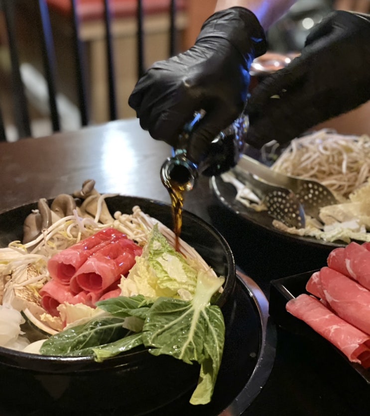 송도 저녁 모임으로 좋은 스키야키 맛집 옥소반 송도점 추천