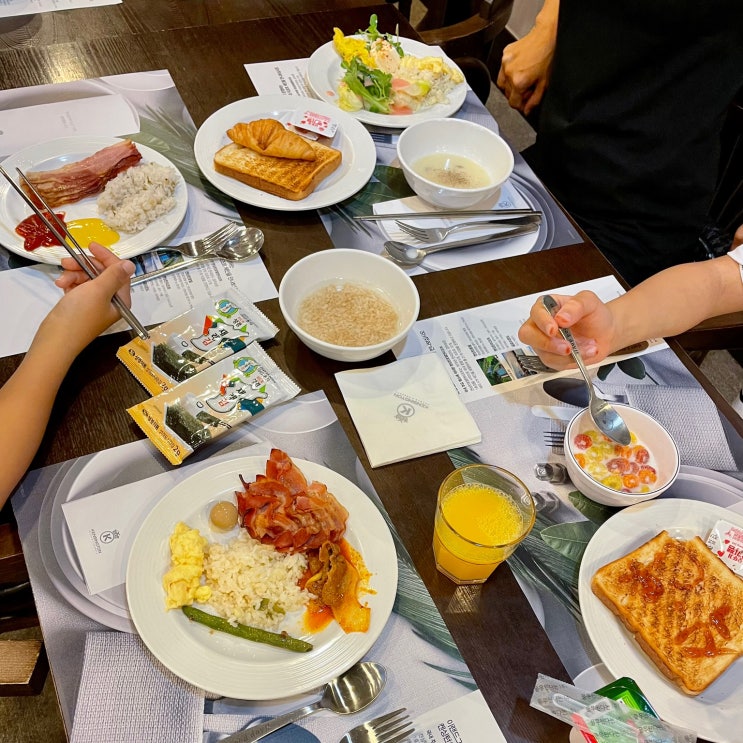 심플한 조식뷔페 켄싱턴리조트 가평 한양식당 세미 모닝 뷔페