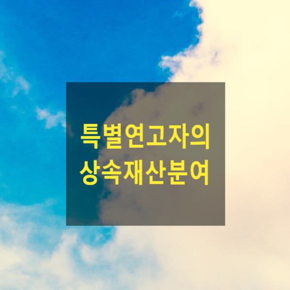  특별연고자의 상속재산분여
