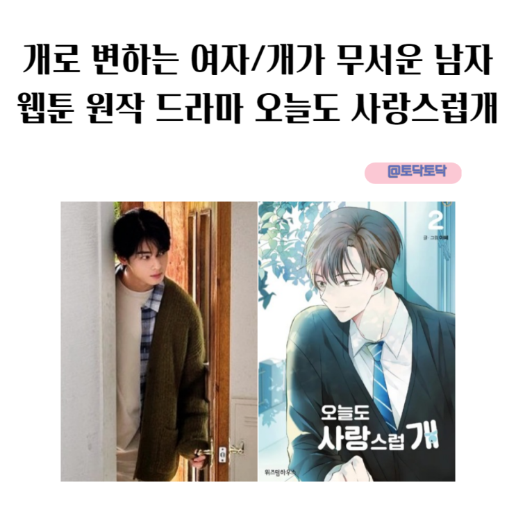 개로 변하는 여자 박규영 개가 무서운 남자 차은우 사랑스러운 웹툰 원작 드라마 오늘도 사랑스럽개 정보 출연진 등장인물 개로 변하는 여자 박규영 개가 무서운 남자 차은우 사랑스러운 웹툰 원작 드라마 오늘도 사랑스럽개 정보 출연진 등장인물