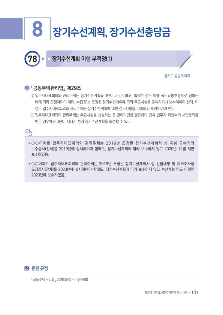   장기수선계획 이행 부적정(1)