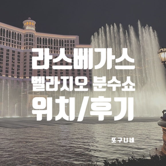  라스베가스 쇼 추천 벨라지오 분수쇼 시간 후기