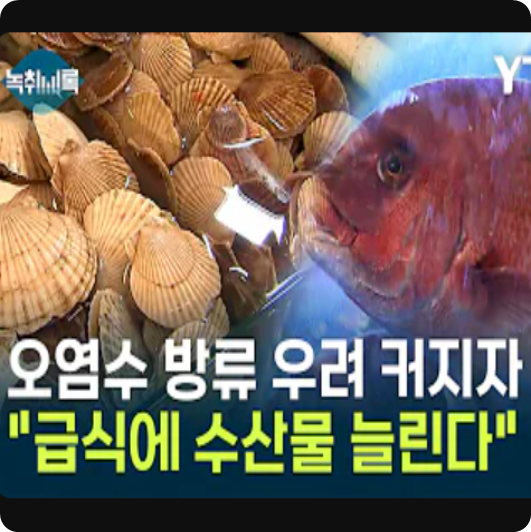  일본의 방사능오염수 방류를 사실상 방조해 놓고 "애들 급식에 수산물 늘리자".. 고??