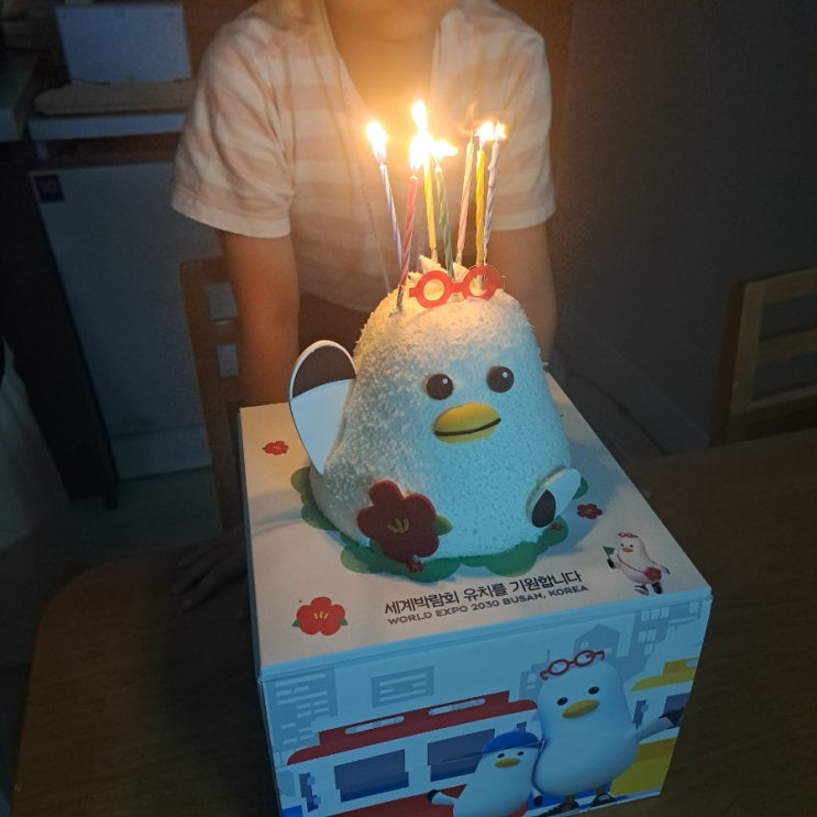  파리바게뜨 신상 부기가 해볼게 케이크로 7세 어린이 즐거운 생일파티