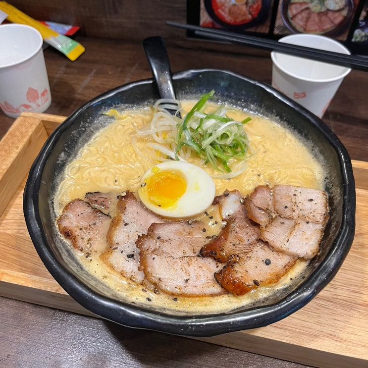  노원역 라멘 맛집 모바면가 노원점 돈코츠라멘, 냉소바 후기