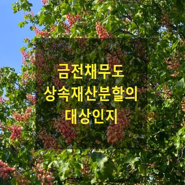  상속 - 금전채무도 상속재산분할의 대상인지