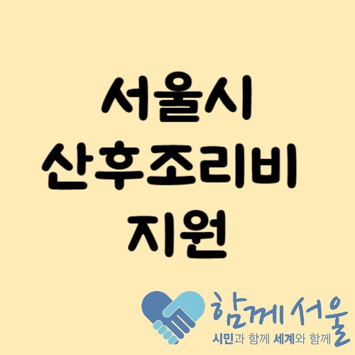 서울시 산후조리비 지원 100만원 사용처 및 지원혜택