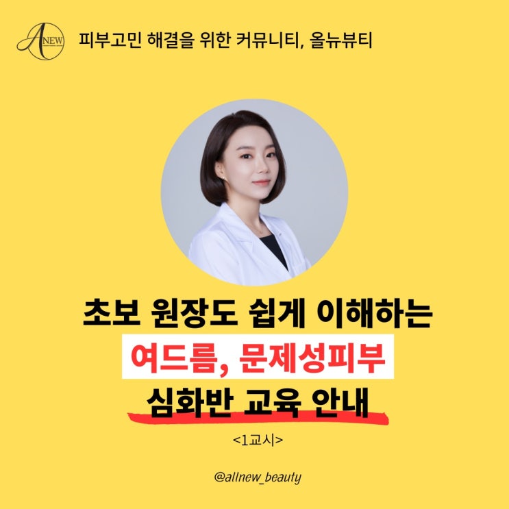  에스테틱 창업, 초보원장을 위한 여드름 원데이 교육 (커리큘럼, 비용 등)