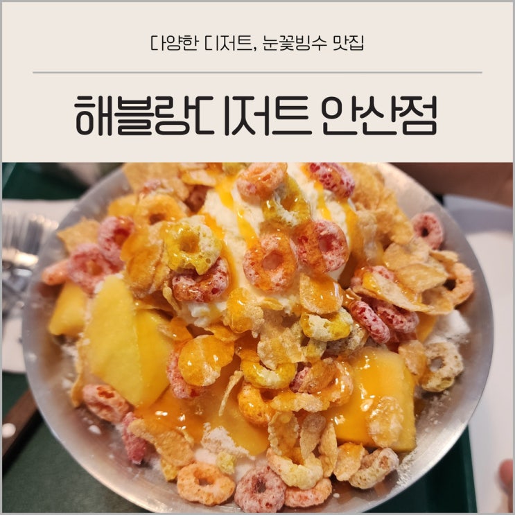 경기도 안산 와동 빙수 맛집 해블랑 디저트 안산점 방문 후기