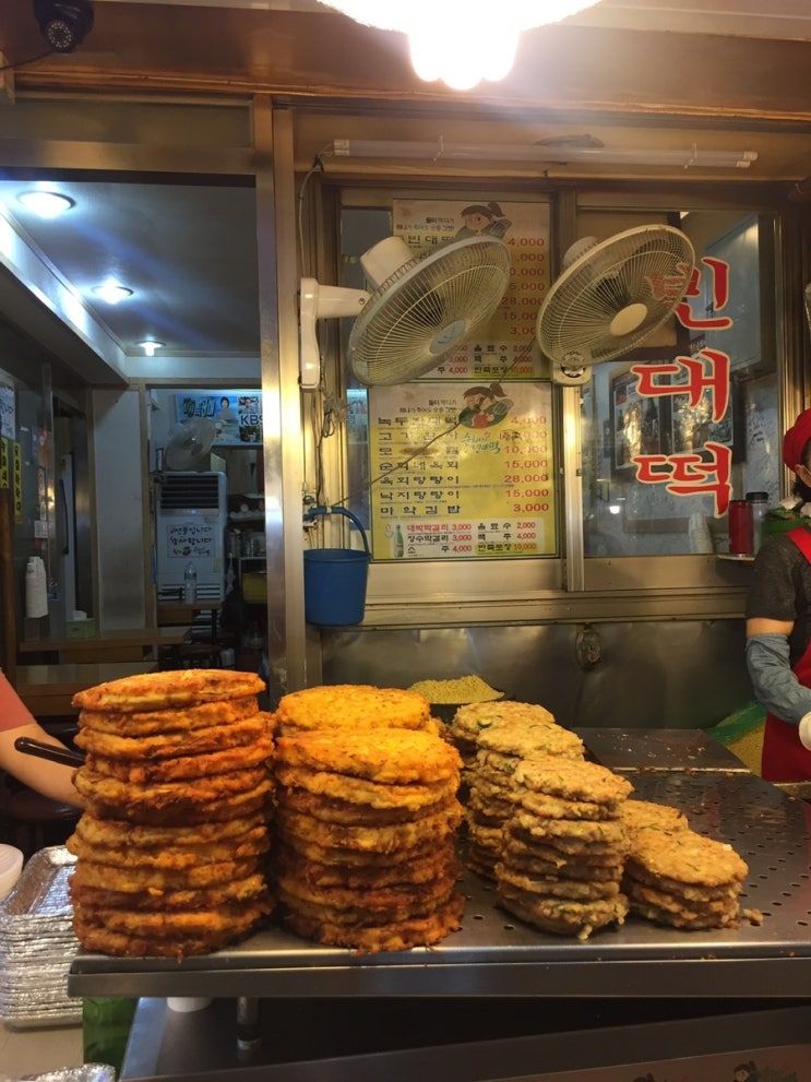  서울 광장시장 빈대떡 누드김밥 꽈배기 내돈내산 솔직후기