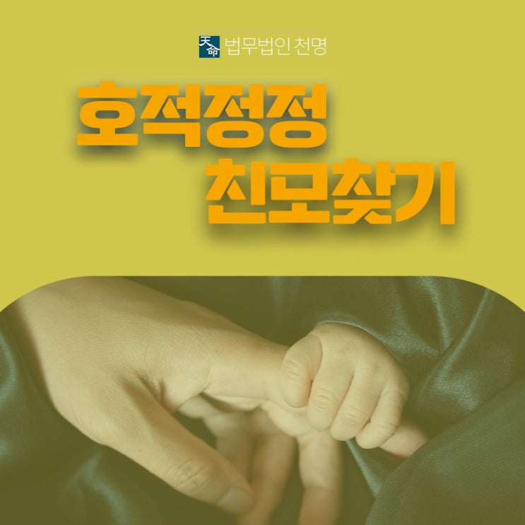 호적정정 친모찾기 호적정정 친모찾기
