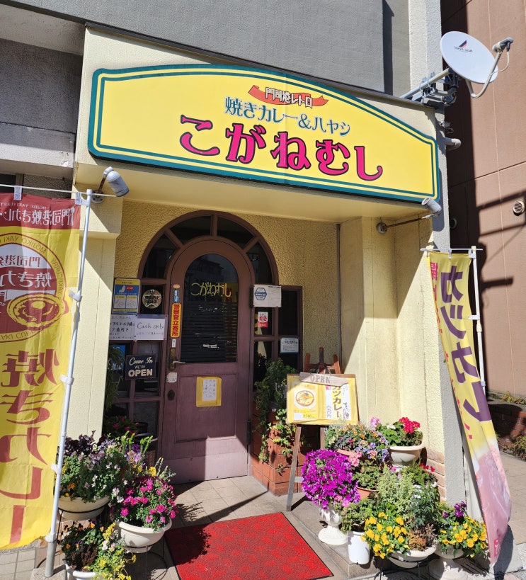 키타큐슈 모지코 식당, 야끼카레 ' 코가네무시 '  가게가 귀여운 현지인 맛집 (치즈 듬뿍 올린 일본식카레)