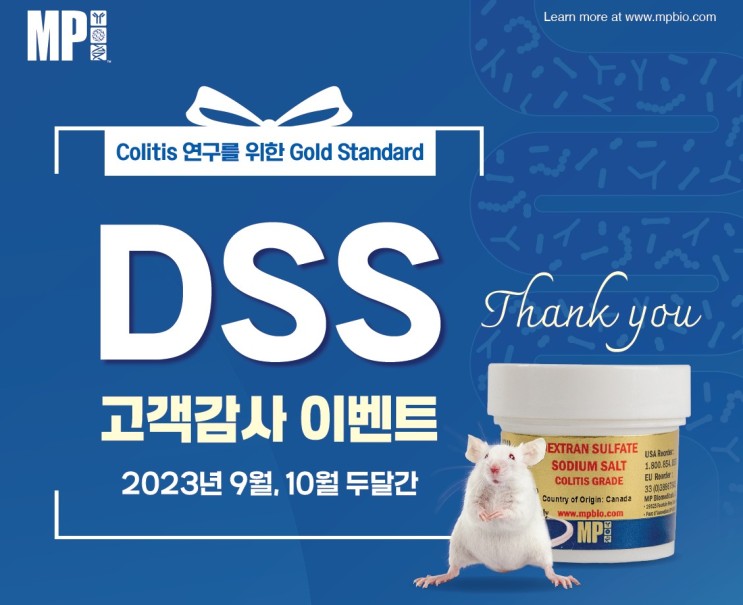 Colitis 연구를 위한 gold Standard, DSS 고객감사 이벤트