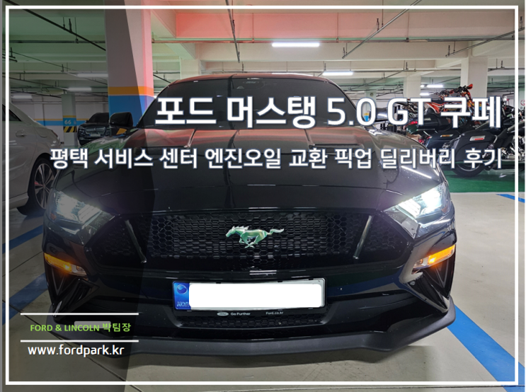  포드 머스탱 5.0 GT 쿠페 평택 서비스 센터 엔진오일 교환 픽업 딜리버리 후기