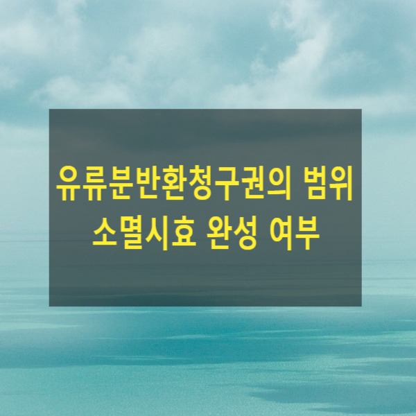  상속 - 유류분반환청구권의 범위, 소멸시효 완성 여부
