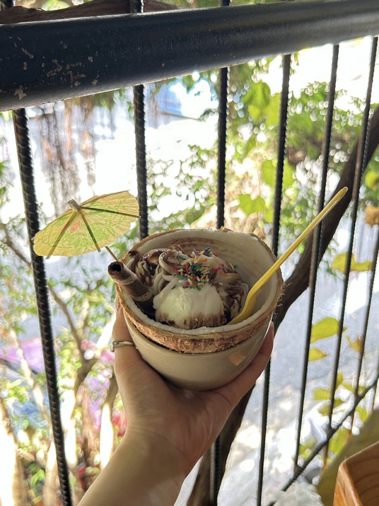 나트랑 카페 추천 Vfruit 2 (코코넛 & 아보카도 아이스크림)