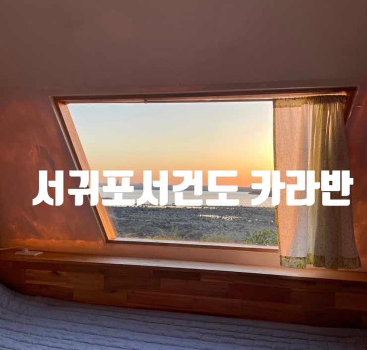  제주 서귀포 카라반 캠핑추천, 제주도 숙소 추천,서귀포서건도카라반 캠핑