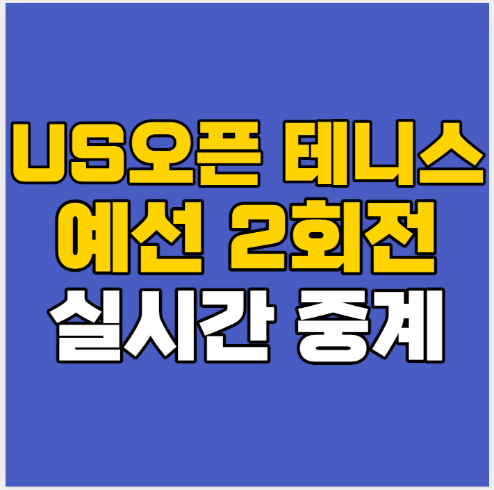 US오픈 예선 중계 방송 <b>홍성찬</b>... 메이저 <b>테니스</b> 8월 25일... 