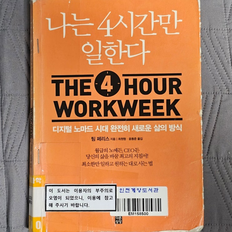  디지털 노마드 시대, 적게 일하고 많이 버는 꿀팁 총망라 - 팀 페리스 나는 4시간만 일한다 책리뷰