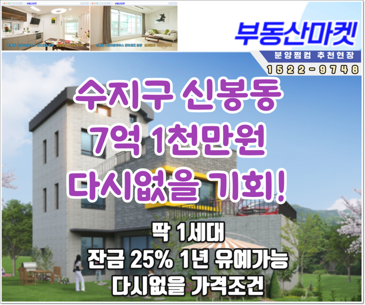  용인시 수지구 신봉동 도담 타운하우스 급매 - 강추!!!
