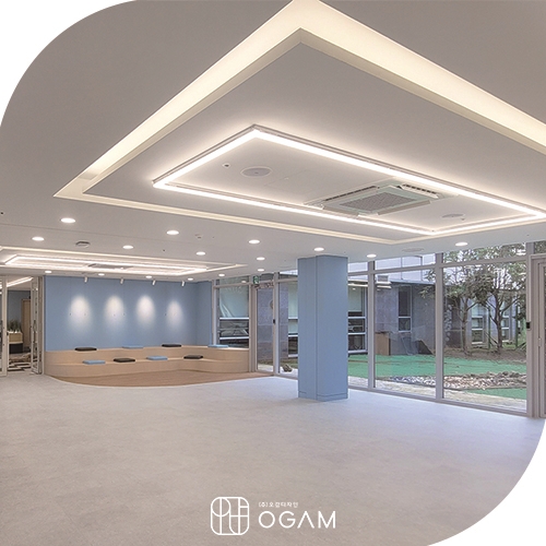  [부산인테리어] 국제학교 리셉션 디자인 / 제주 노스런던컬리지에잇스쿨 용두암 기숙사 1F 리모델링 공사 Design by 오감