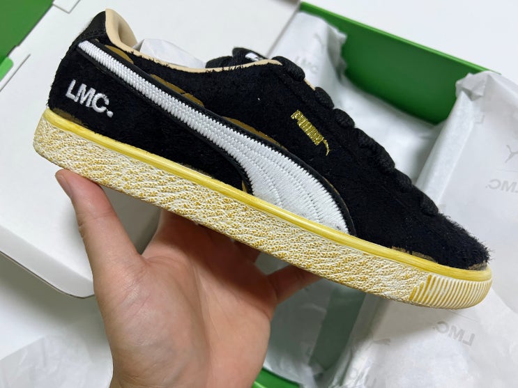 푸마 x LMC 스웨이드 빈티지 블랙 245 사이즈 실물 후기 394817-03 푸마 x LMC 스웨이드 빈티지 블랙 245 사이즈 실물 후기 394817-03