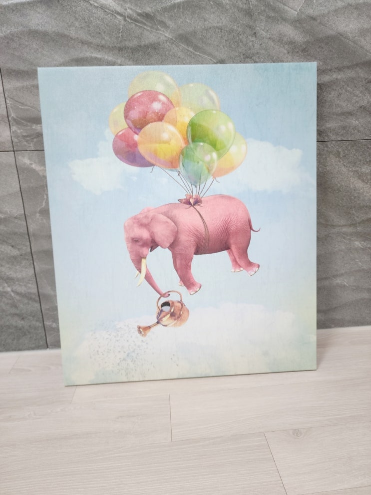  풍수지리 돈들어오는 그림 인테리어액자 세잔느화실 풍선코끼리
