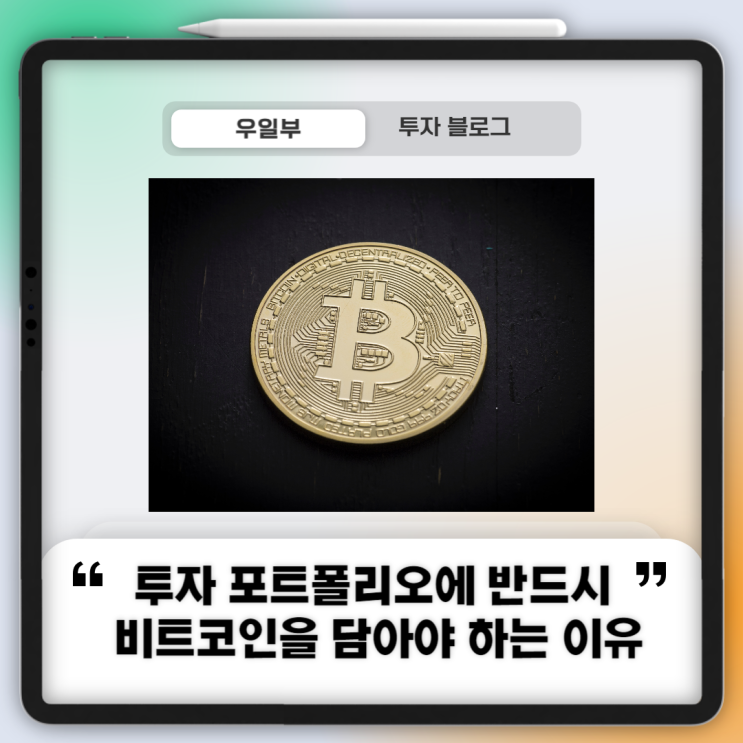  비트코인 투자 : 포트폴리오에 반드시 코인을 담아야 하는 이유