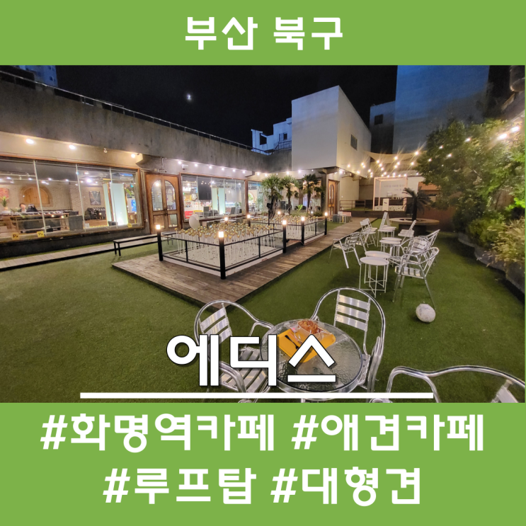  화명역카페 에디스 애견동반되고 테라스 넓어요
