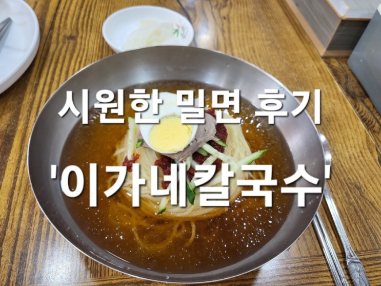 사상 맛집 이가네칼국수 혼밥 시원한 밀면 후기(feat. 메뉴, 가격)