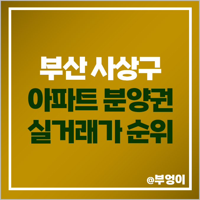 부산 사상구 아파트 분양권 매매 가격 순위 중흥S클래스 그랜드 센트럴 시세 부산 사상구 아파트 분양권 매매 가격 순위 중흥S클래스 그랜드 센트럴 시세