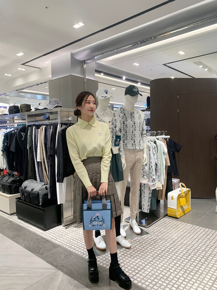<b>맥케이슨</b> 신세계백화점 강남점 여성 명품 <b>골프웨어</b> 브랜드 니트... 