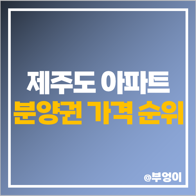 제주도 아파트 분양권 매매 가격 순위 제주 호반써밋 e편한세상 연동 센트럴파크 시세