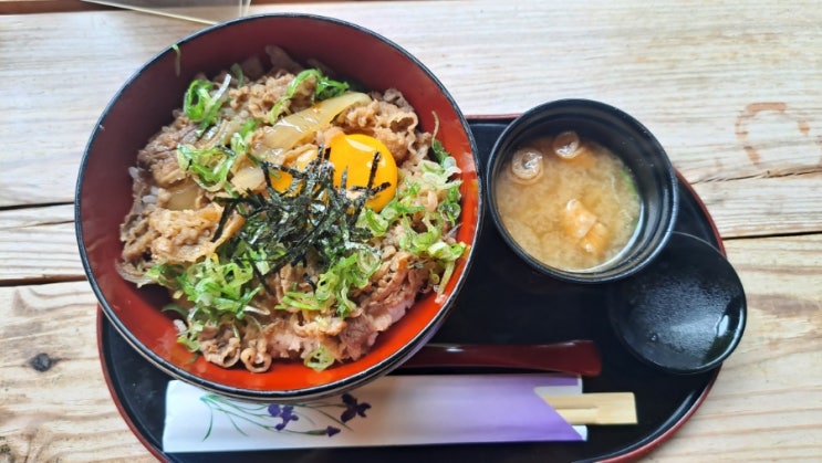 일본 교토 청수사 근처 식당에서 점심식사
