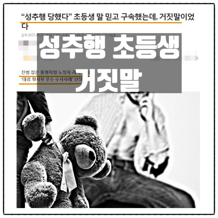  초등학생 2명 성추행 남성 신고 알고보니 거짓말 진범 따로
