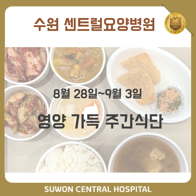  수원요양병원 추천, 중점재활 요양병원, 재활과 요양을 동시에!! : 8월 5주차 영양 가득 식단