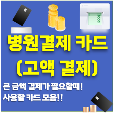 고액 결제 신용카드 모음 Feat 병원비 산후조리원 관혼상제