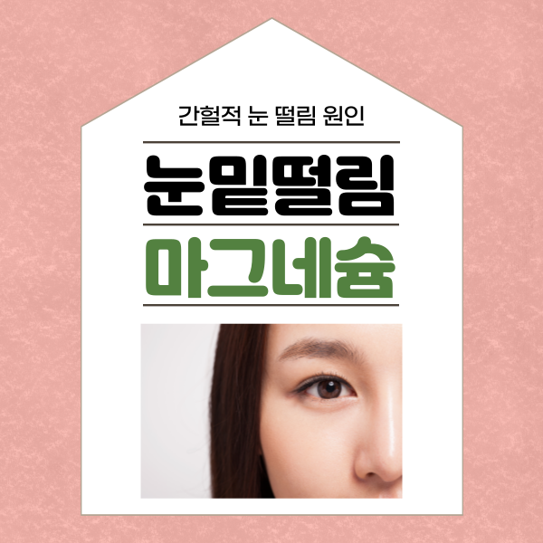  파르르 눈꺼풀 눈밑 떨림 원인 마그네슘 풍부한 음식들 알아보기