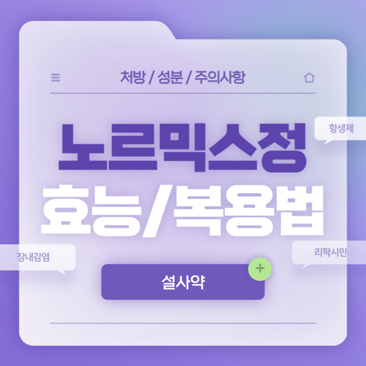  설사약 : 노르믹스정 효능 및 복용법 【#항생제 #장내감염 #리팍시민 #노르믹스】