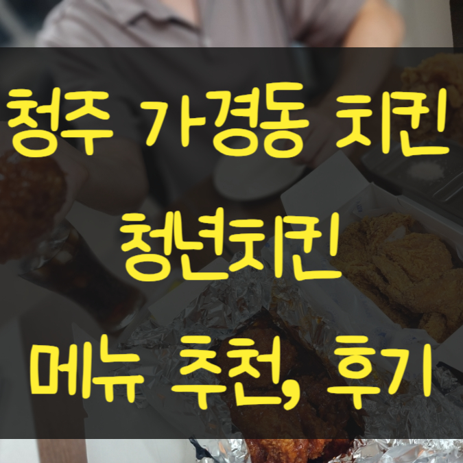  청주 가경동 치킨 맛집 청년치킨 메뉴추천 가성비 건강한 치킨이었어요!