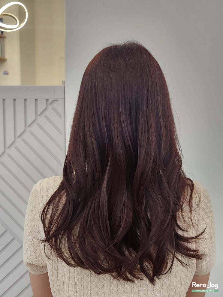  평촌 미용실 살롱드라움 로즈 브라운 염색 후기