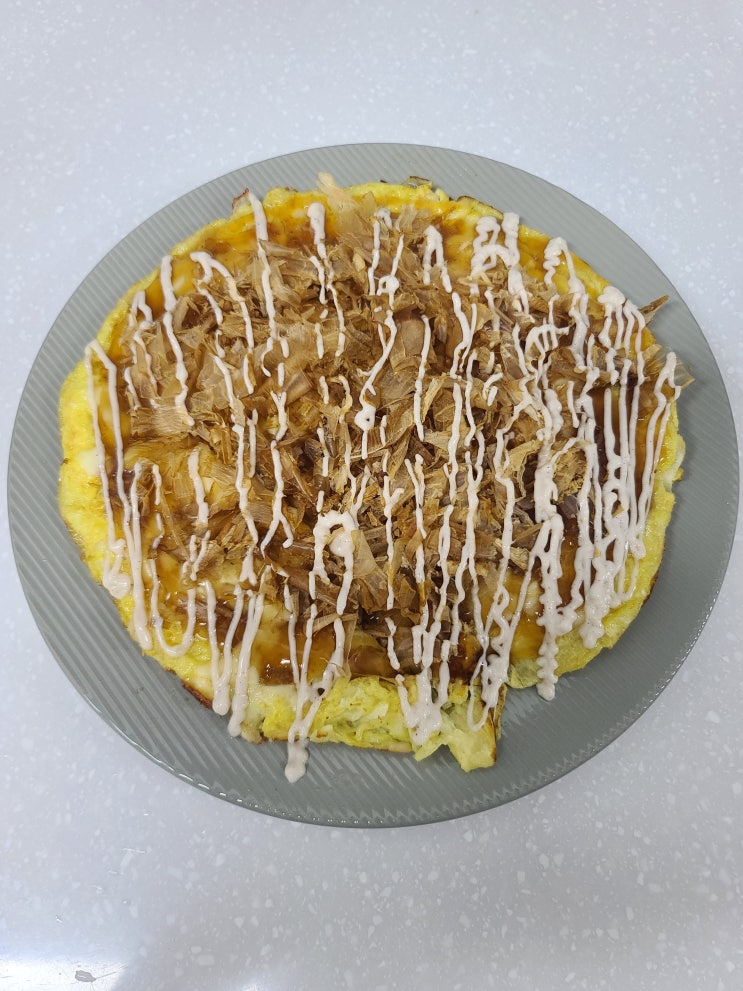  다이어트하니깐 야식도 다이어트식으로! 오코노미야키 만들기