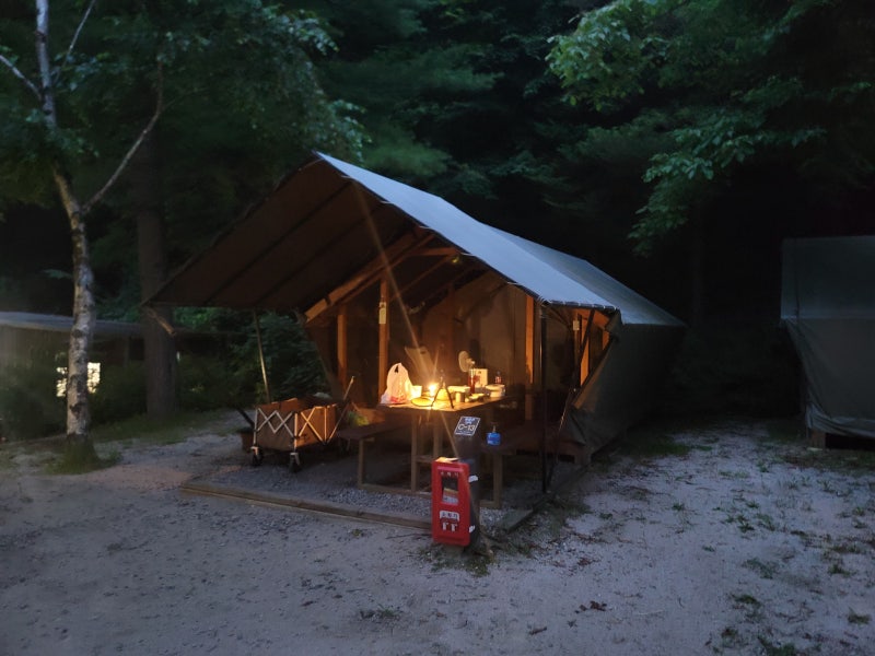 소백산국립공원 남천야영장 특화야영장 (2023. 07. 22 ~ 07. 23), 단양구경시장, 카페산