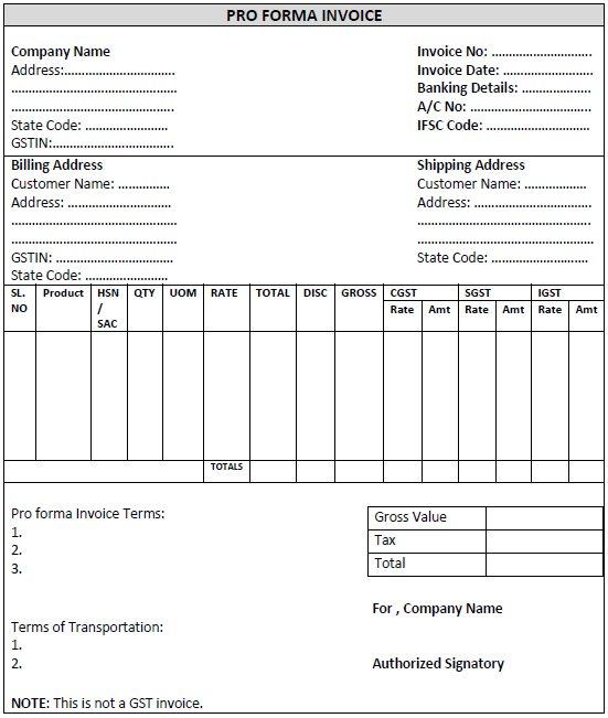 (인디샘 컨설팅) 인도 GST 하에서 견적 송장(ProForma Invoice)에 대한 개요 (인디샘 컨설팅) 인도 GST 하에서 견적 송장(ProForma Invoice)에 대한 개요