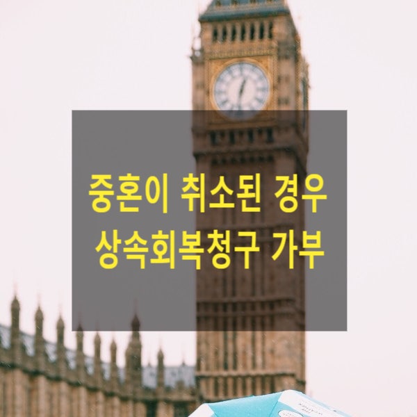  상속 - 중혼이 취소된 경우 상속회복청구 가부