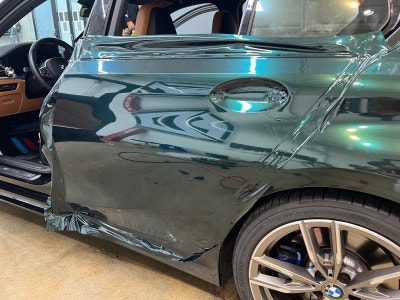 시흥 신현로38번길 / 전체 랩핑 / 택랩 글라스 그린 블랙 실크 / BMW / 3시리즈 (G20)