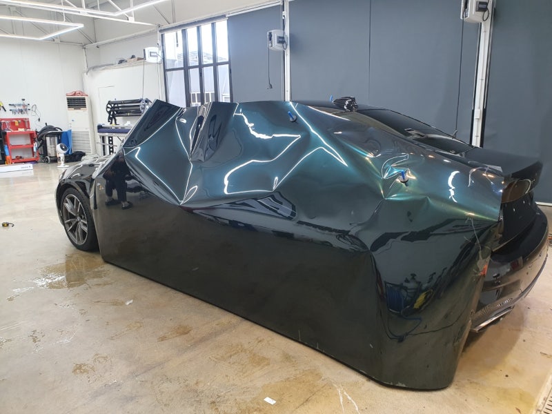 시흥 신현로38번길 / 전체 랩핑 / 택랩 글라스 그린 블랙 실크 / BMW / 3시리즈 (G20)