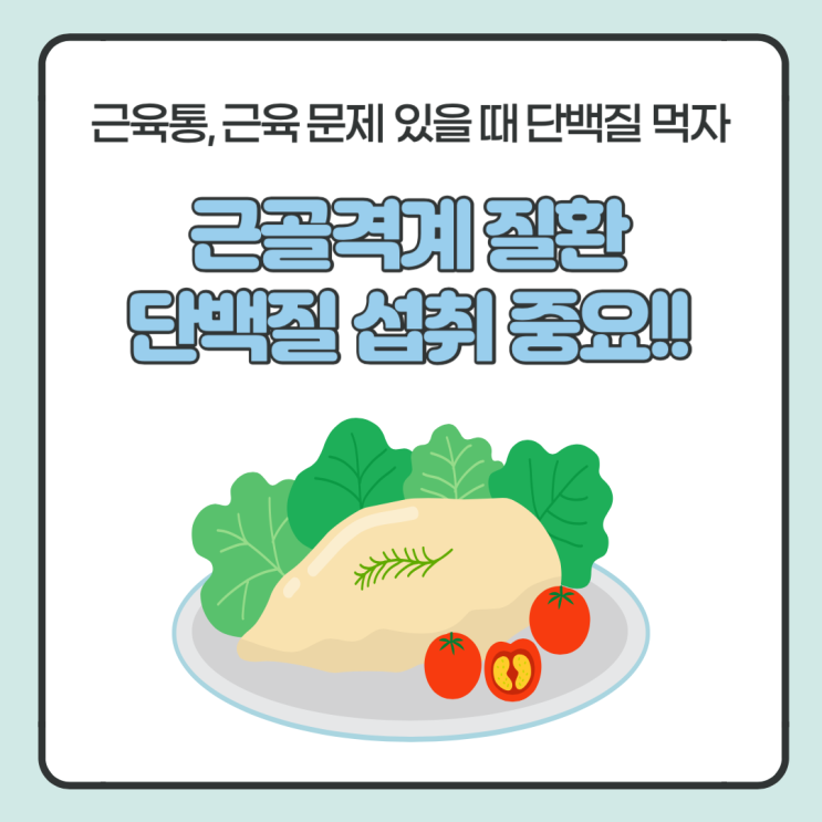  근골격계 질환 발생 시 단백질 섭취의 중요성