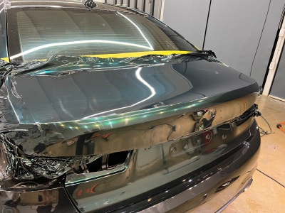시흥 신현로38번길 / 전체 랩핑 / 택랩 글라스 그린 블랙 실크 / BMW / 3시리즈 (G20)